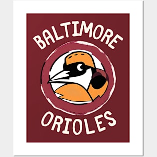 Baltimore Orioles Bird Baseball Team with Orchard Orioles Posters and Art